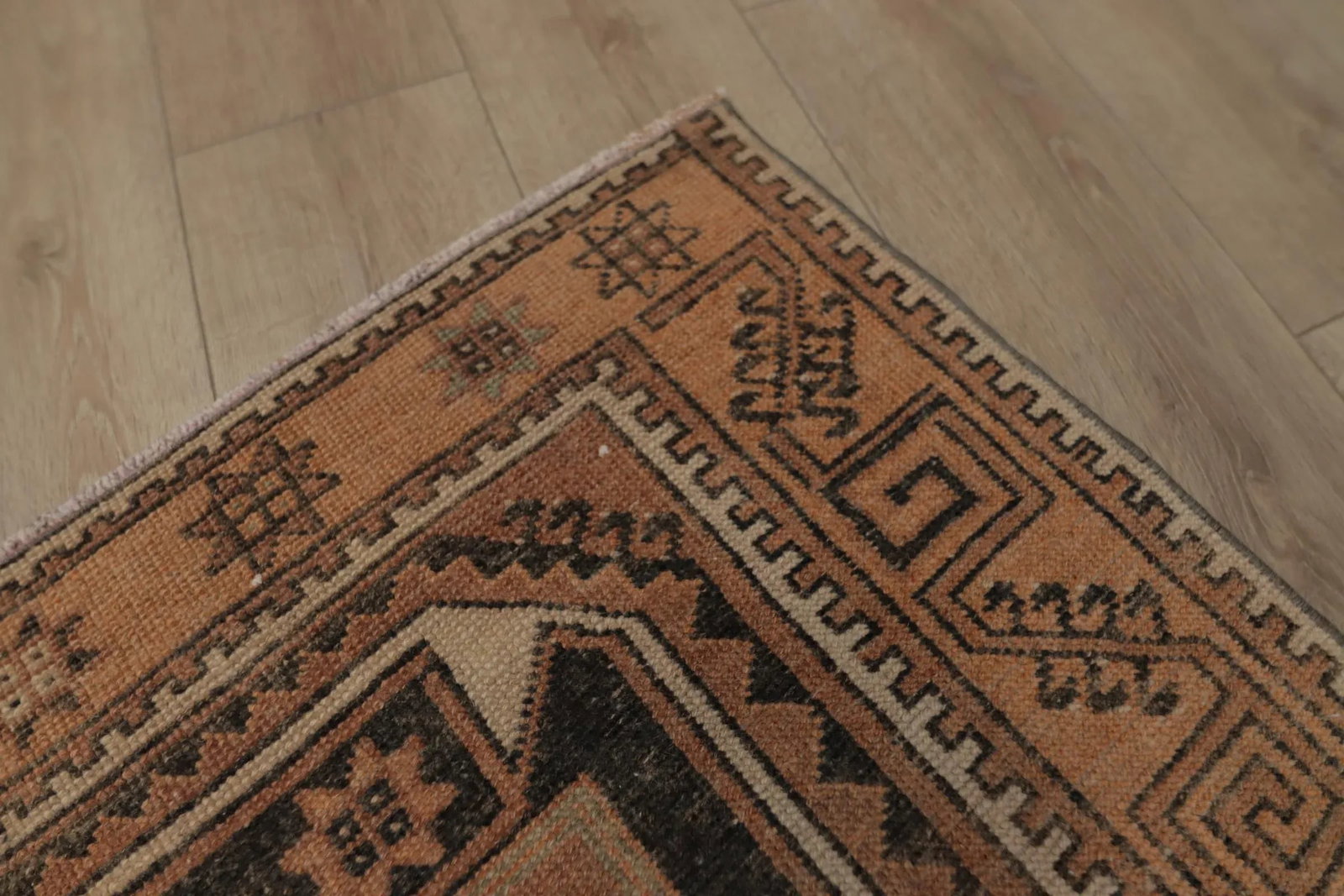 1970s Turkish Brown Hand Knotted Runner - 3
