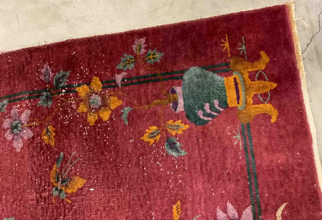 1920s Handmade Antique Art Deco Chinese Rug 3.1' X 5.2' - 4