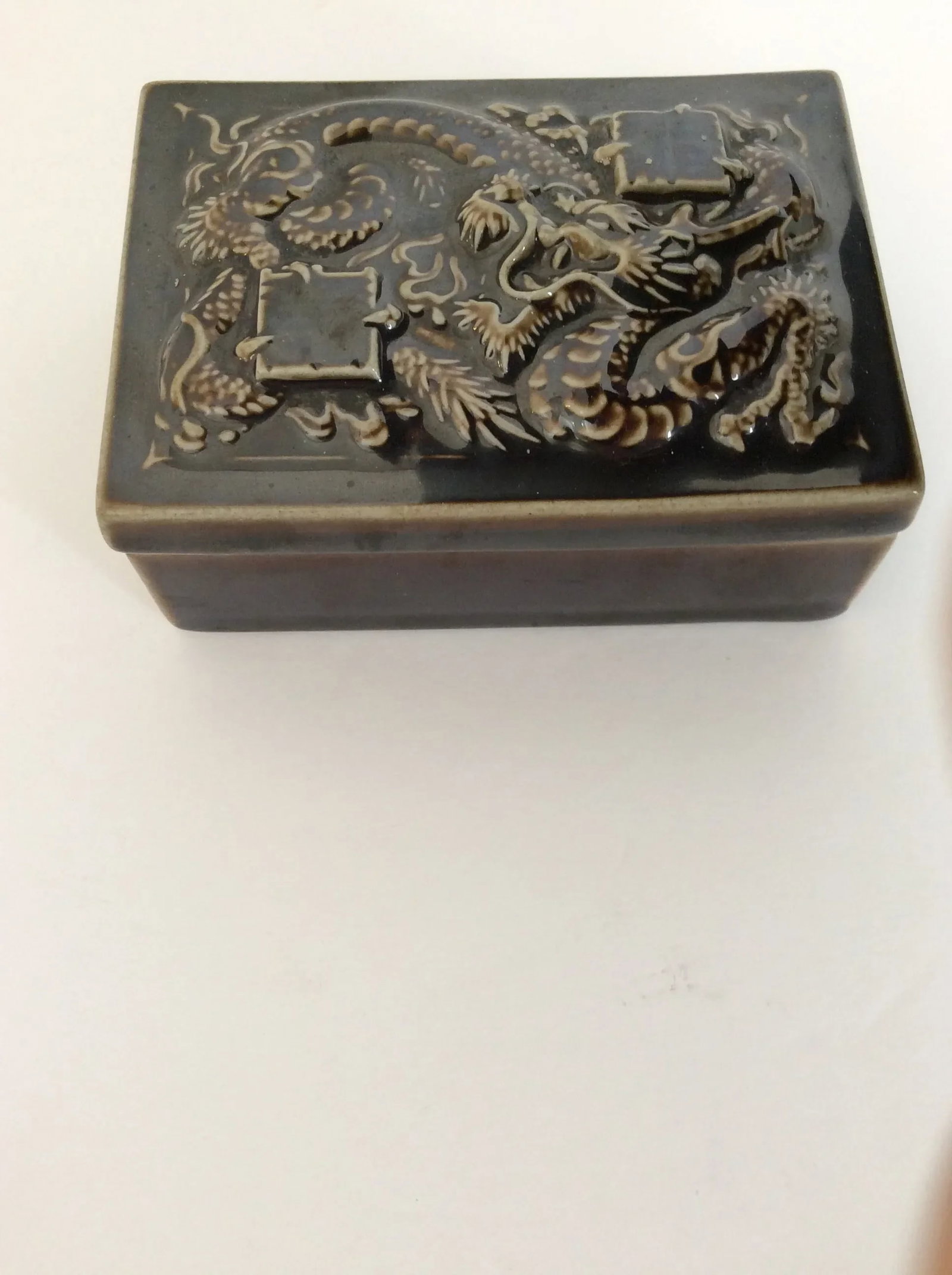 1930s Rookwood Pottery Dragon Trinket Box - 2