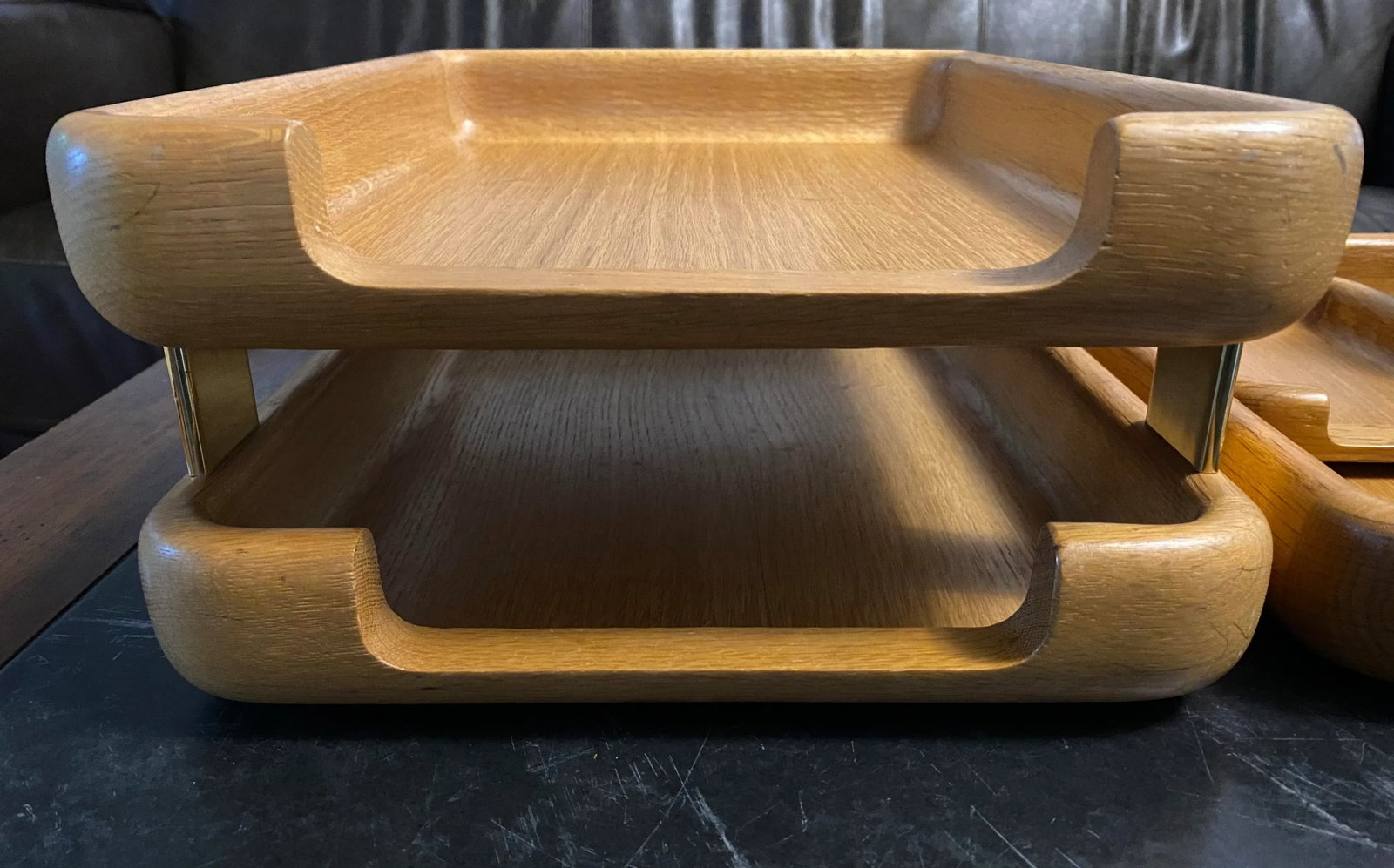 Mid-Century Eldon Woodline Desk Set, 5-Piece in Oak, Series 6500 - 5