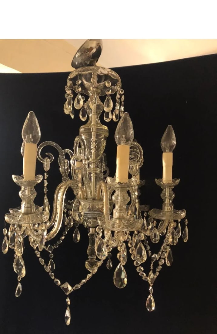 1960s Bohemian Schonbek Crystal Chandelier - 5