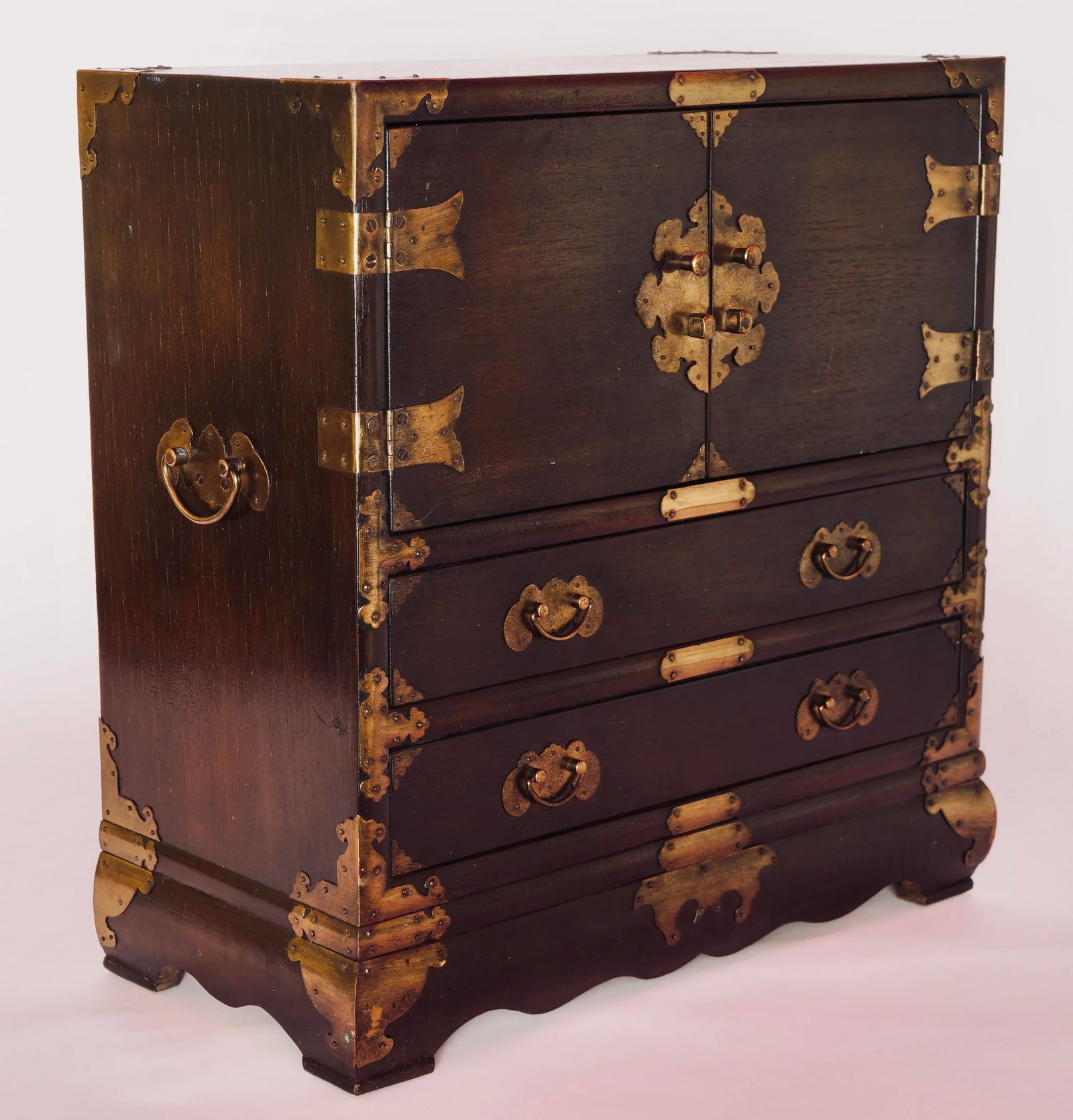 1970s Vintage Korean Tansu Style Jewelry Chest - 5
