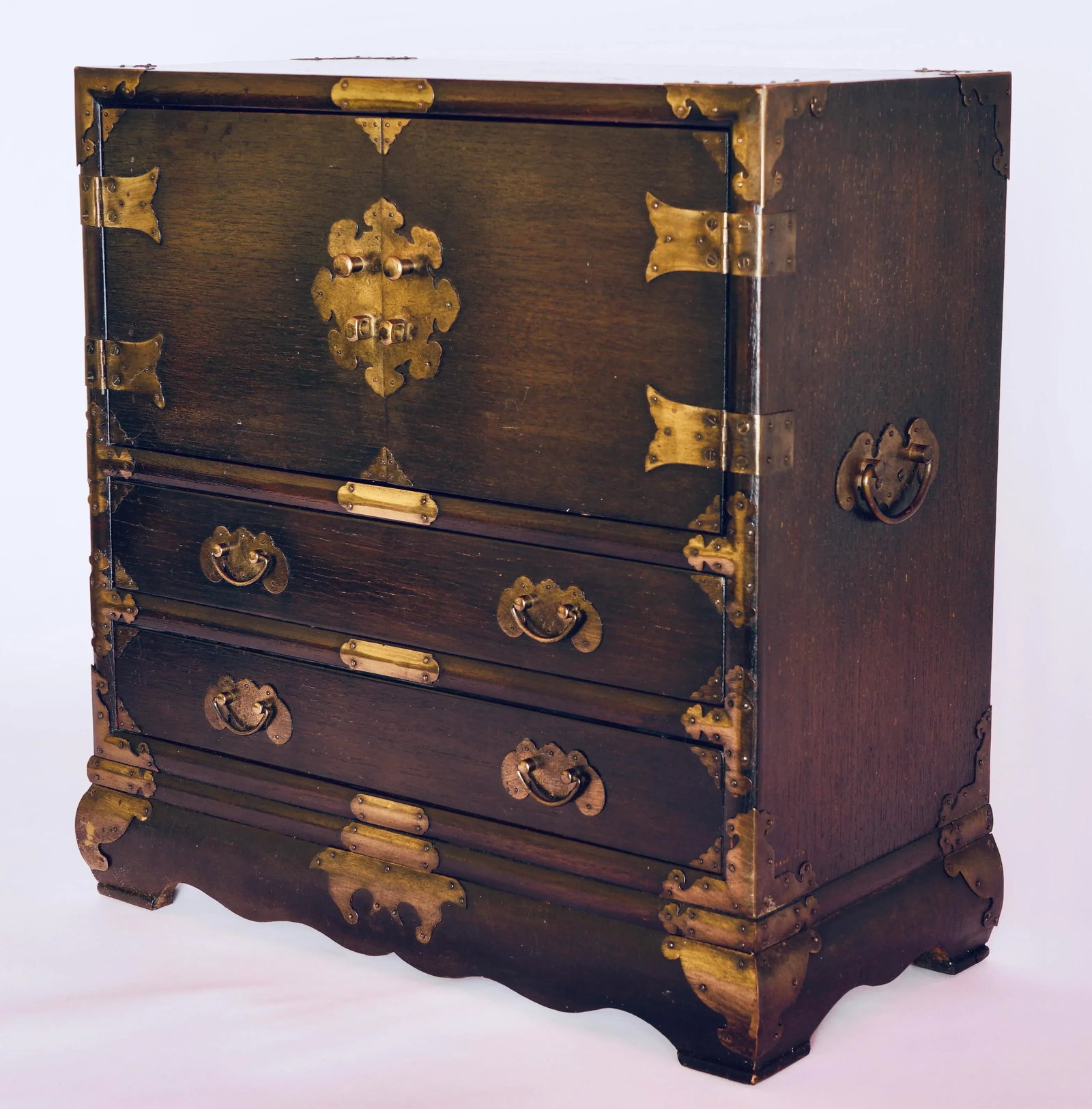 1970s Vintage Korean Tansu Style Jewelry Chest - 6