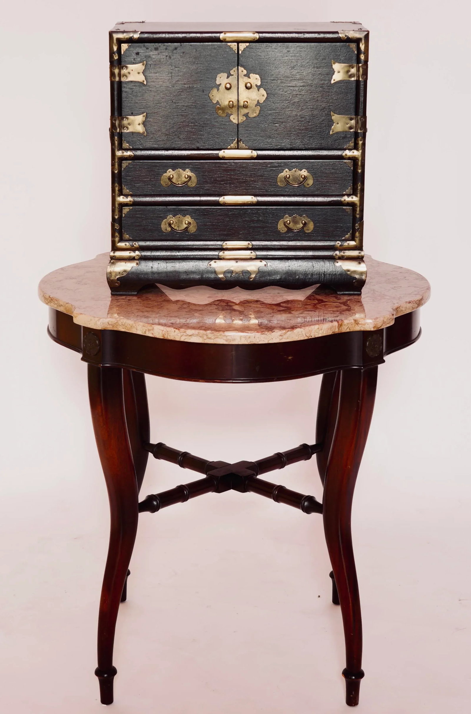 1970s Vintage Korean Tansu Style Jewelry Chest - 8