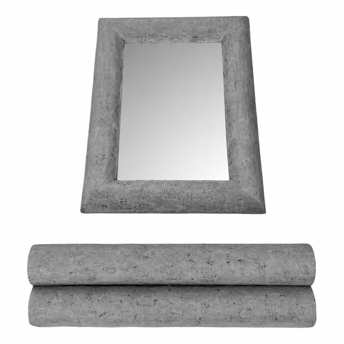 Large Vintage Stone Mirror and Wall Console - 2