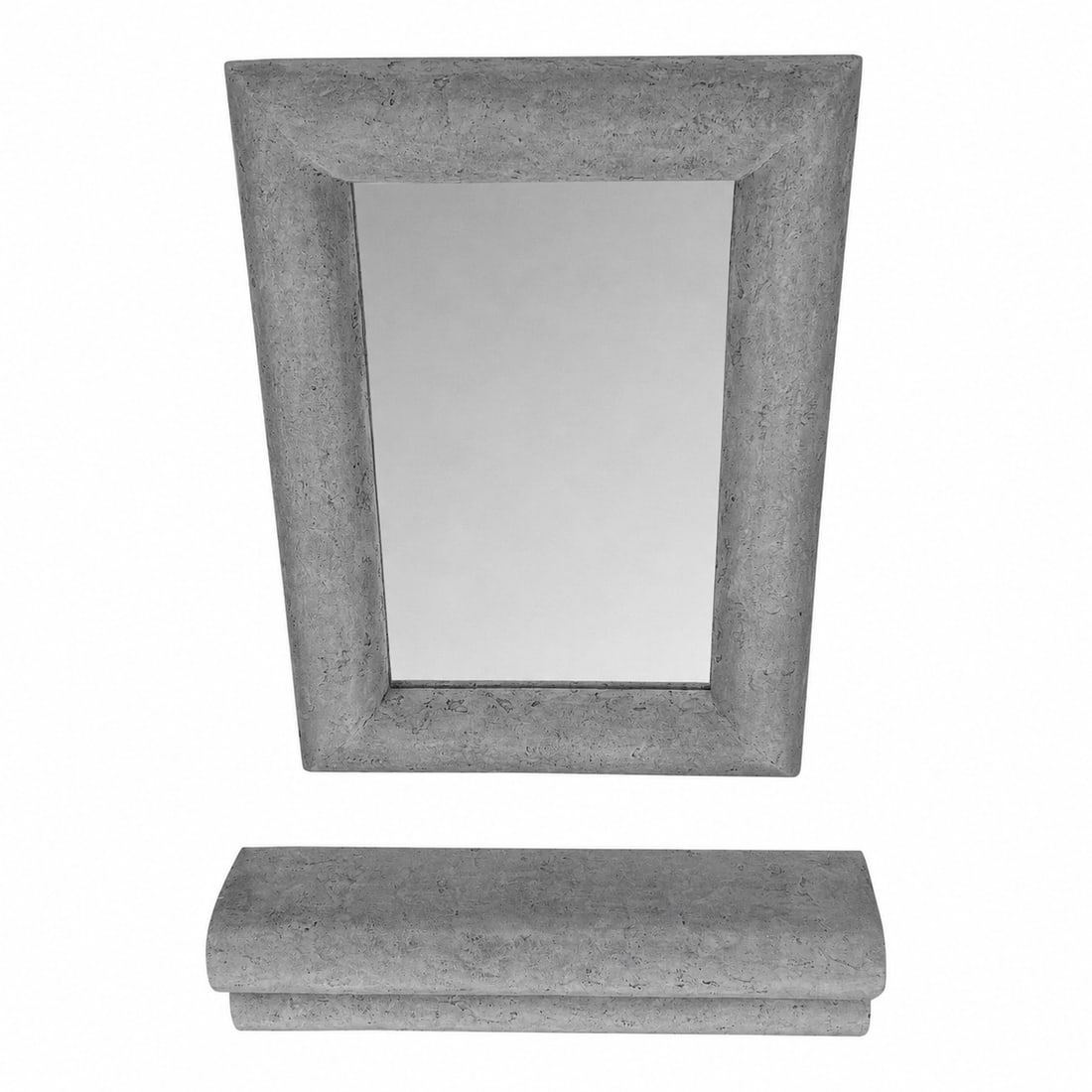 Large Vintage Stone Mirror and Wall Console - 3