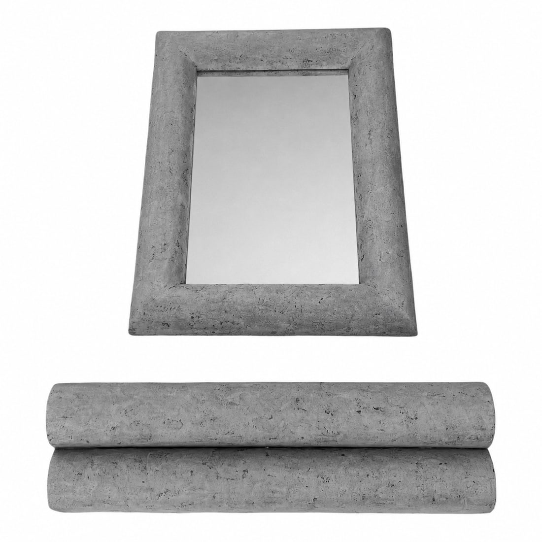 Large Vintage Stone Mirror and Wall Console - 4