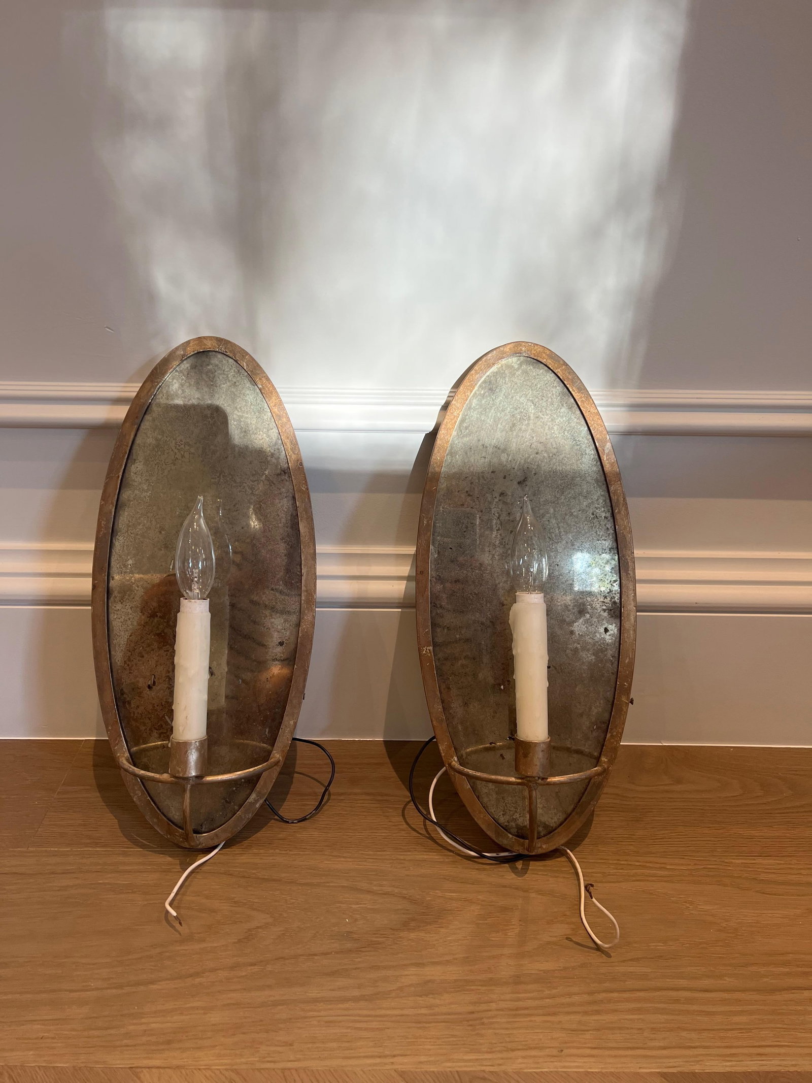 Niermann Weeks Paris Oval Sconces - a Pair - 5