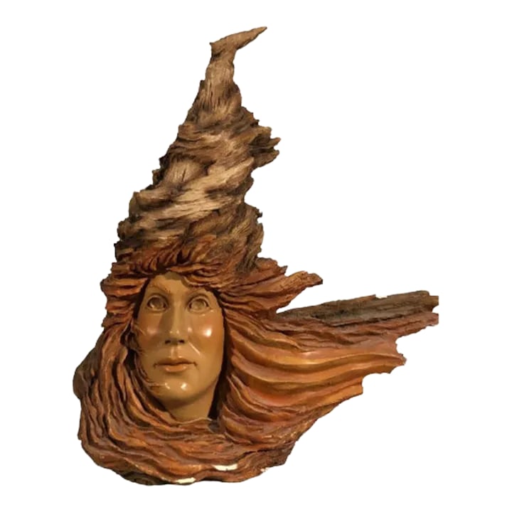 Vintage 1989 Stephen Herrero Rare Faux Wood Folk Figurines Statue Willow: The statue has a few chips shown on the pictures. It is hard to find piece and can be restored is needed. Condition: Alterations: Original Condition Unaltered Imperfections: Some Imperfections