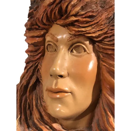 Vintage 1989 Stephen Herrero Rare Faux Wood Folk Figurines Statue Willow - 2