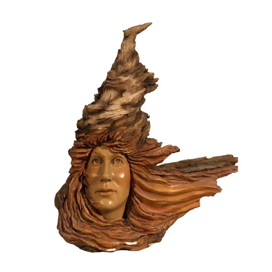 Vintage 1989 Stephen Herrero Rare Faux Wood Folk Figurines Statue Willow - 7