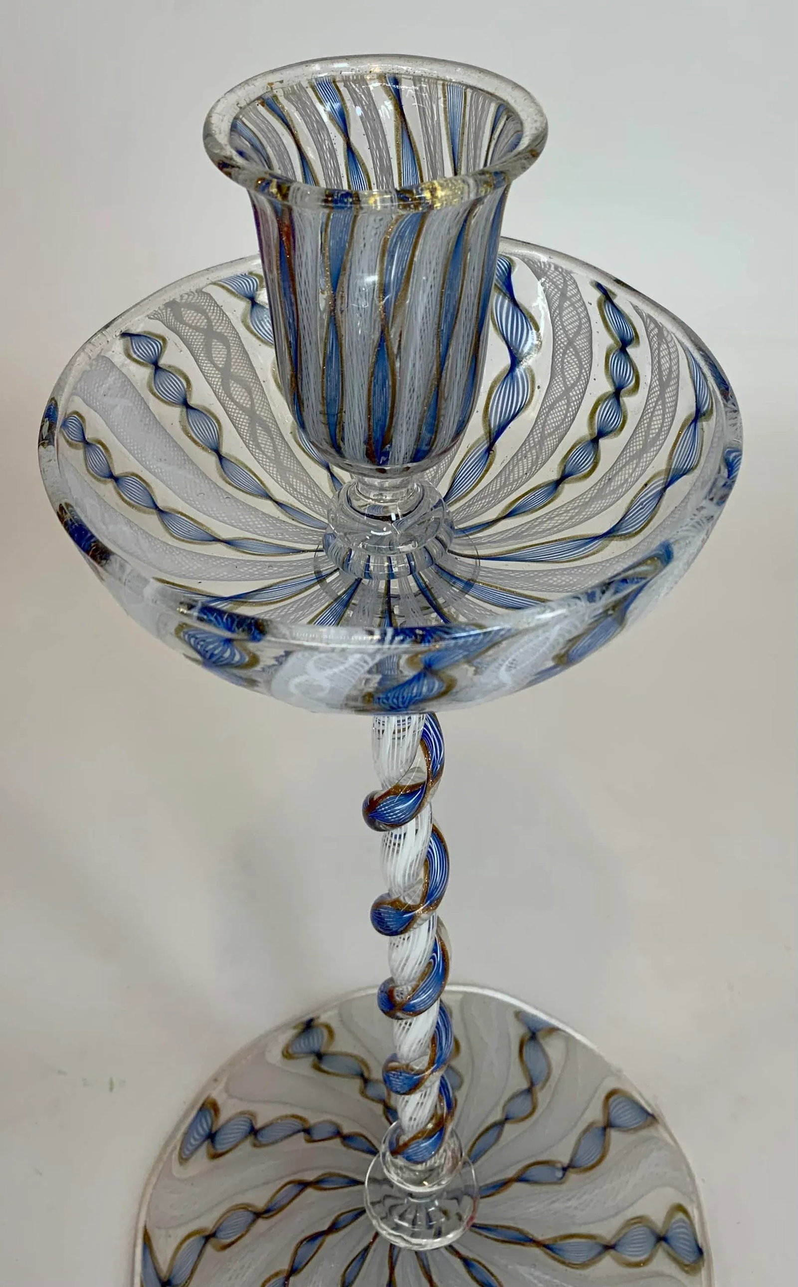 Vintage Murano Glass Tall Candlestick - 3