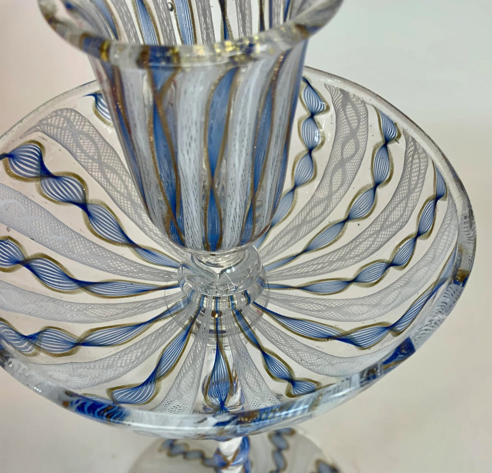 Vintage Murano Glass Tall Candlestick - 7