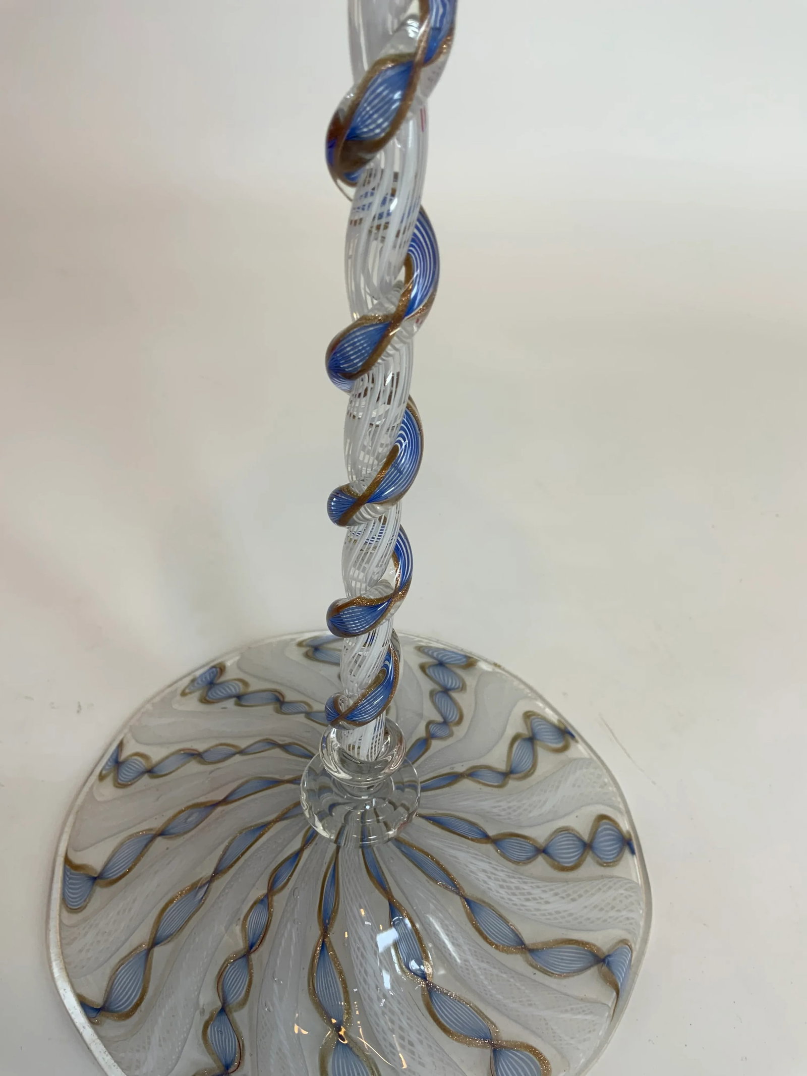 Vintage Murano Glass Tall Candlestick - 8