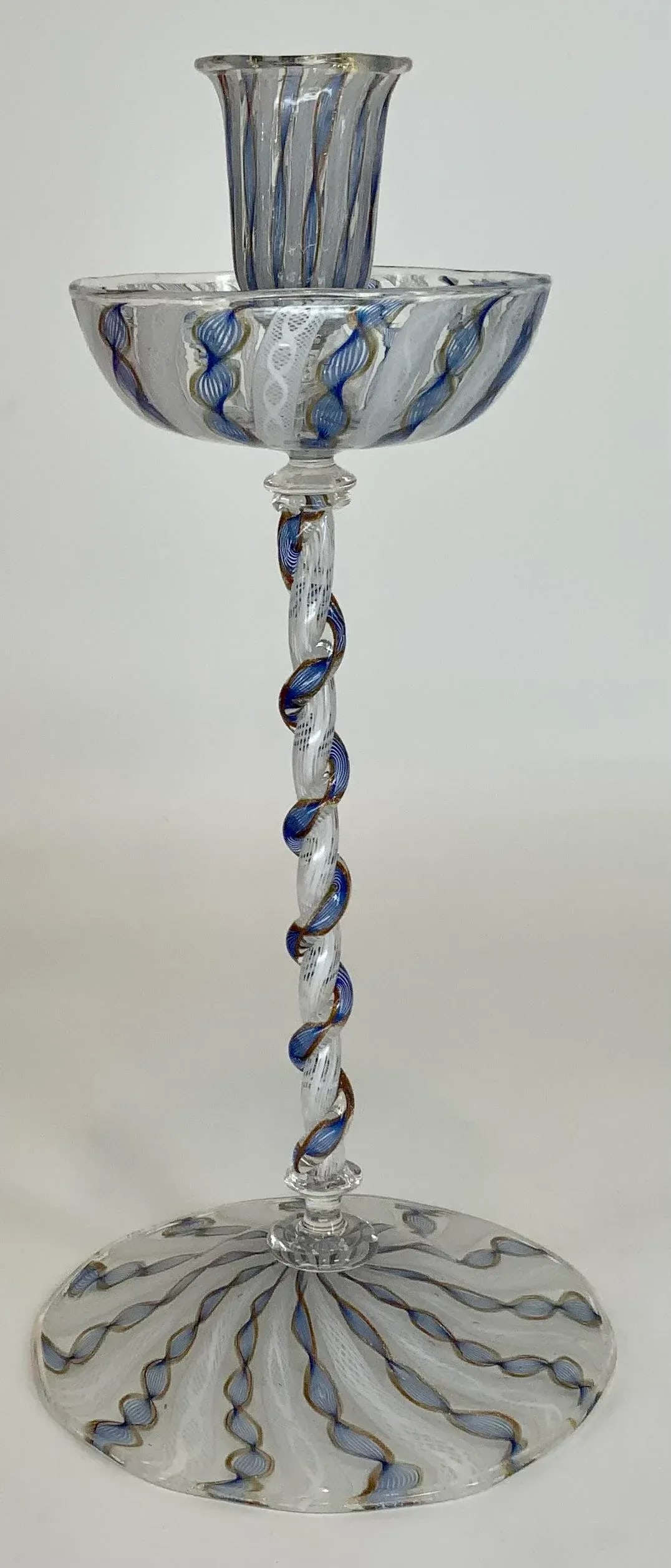 Vintage Murano Glass Tall Candlestick - 9