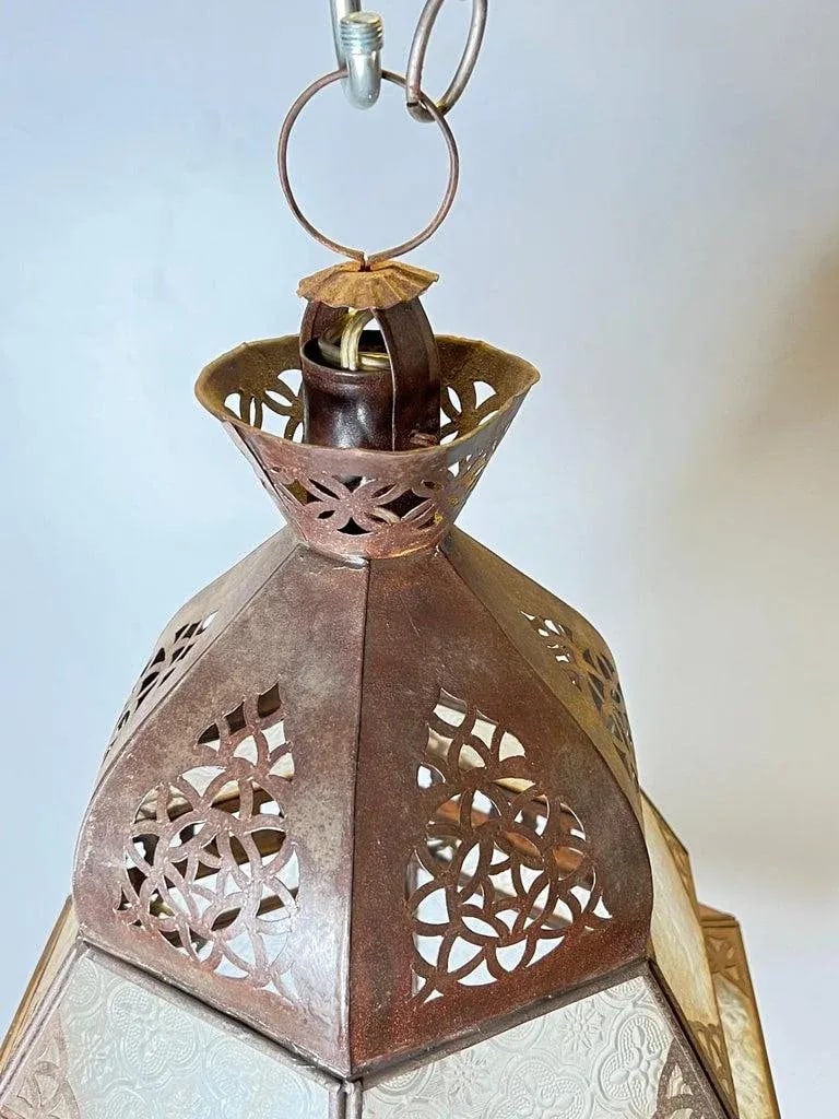 1920s Oriental Style Metal Lanterns - Set of 3 - 4