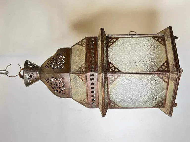1920s Oriental Style Metal Lanterns - Set of 3 - 7