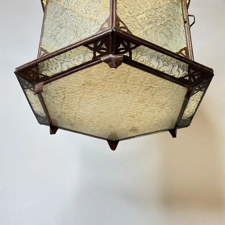1920s Oriental Style Metal Lanterns - Set of 3 - 8