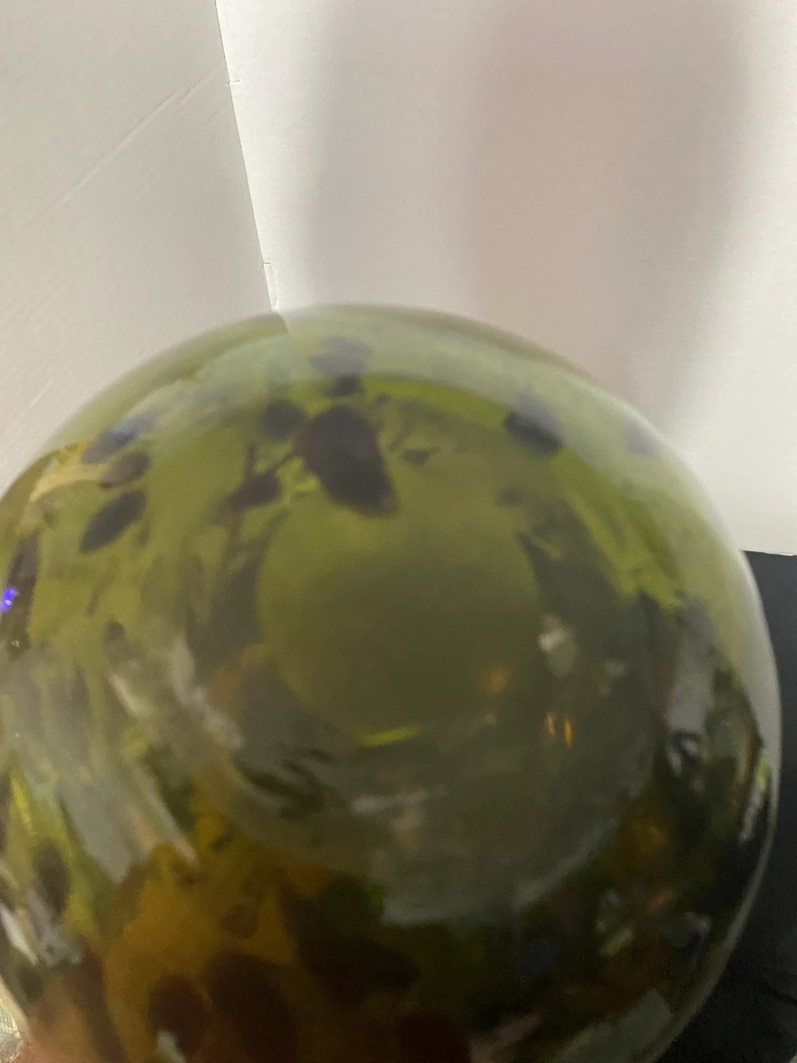 1970s Large Green Tortoise Opaque Mid-Century Modern Murano Vase - 4