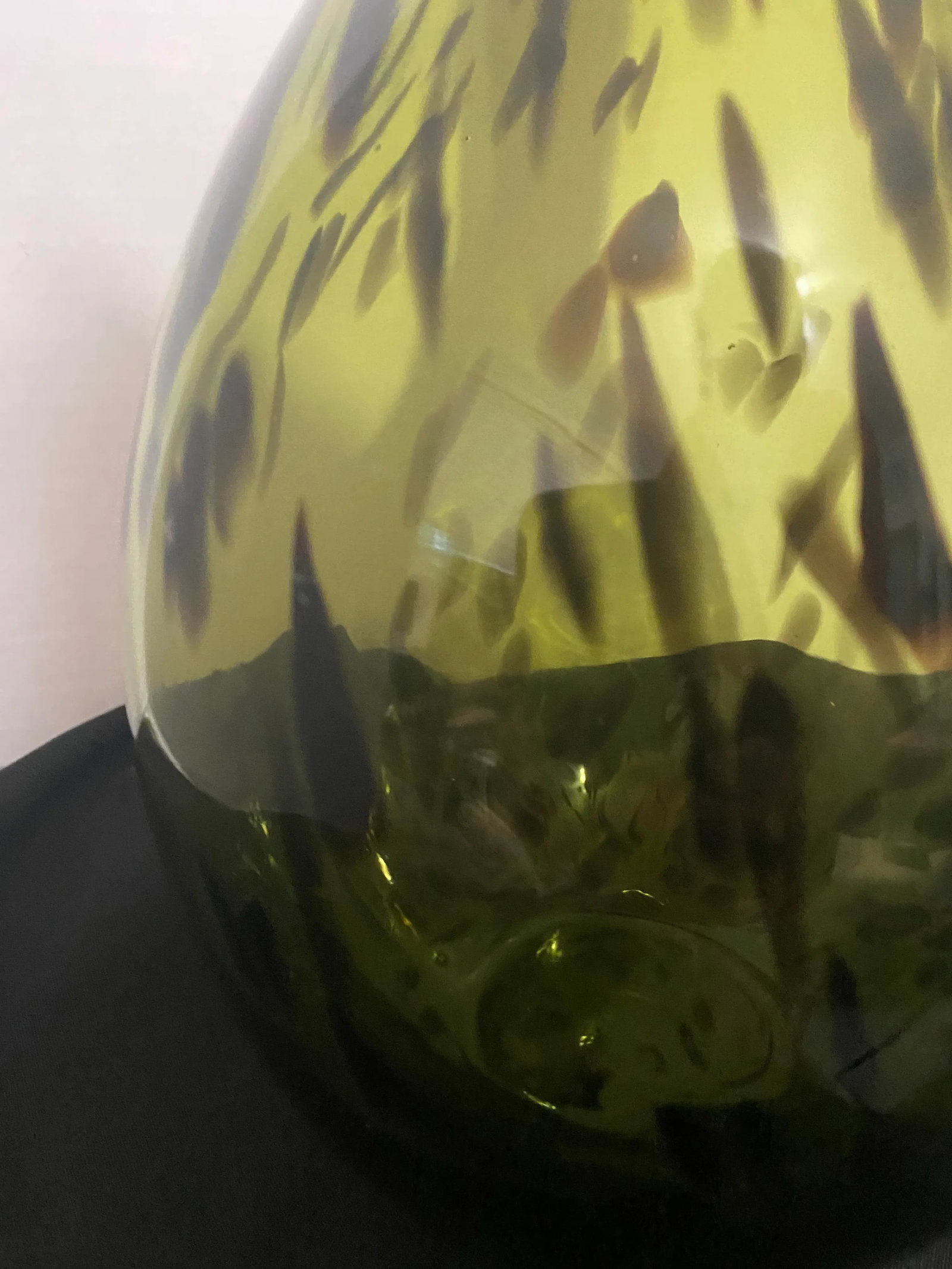 1970s Large Green Tortoise Opaque Mid-Century Modern Murano Vase - 5