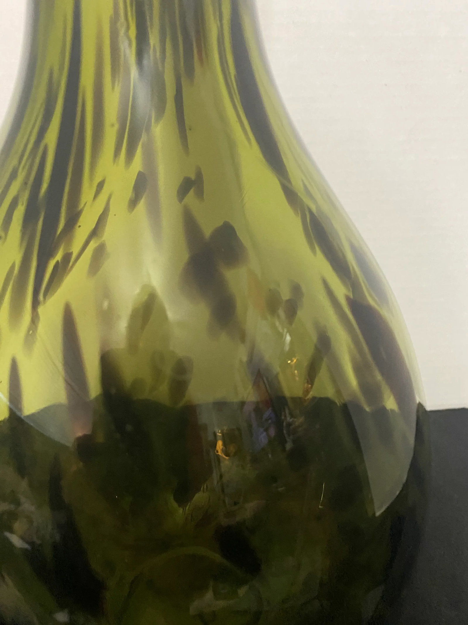 1970s Large Green Tortoise Opaque Mid-Century Modern Murano Vase - 7
