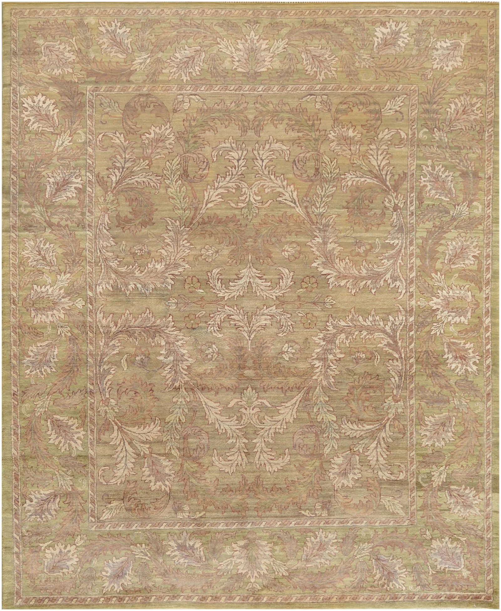 Mansour Fine Handmade Agra Rug: Genuine Agra handwoven in Pakistan. A superb quality rug artfully crafted with beautiful Earth tone colors and the most distinctive design. 100% fine natural wool pile on cotton foundation. Condition: