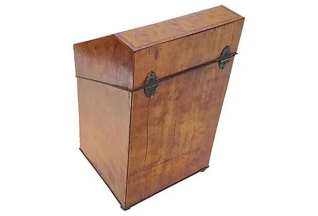 Antique English Burl-Wood Knife Box - 4