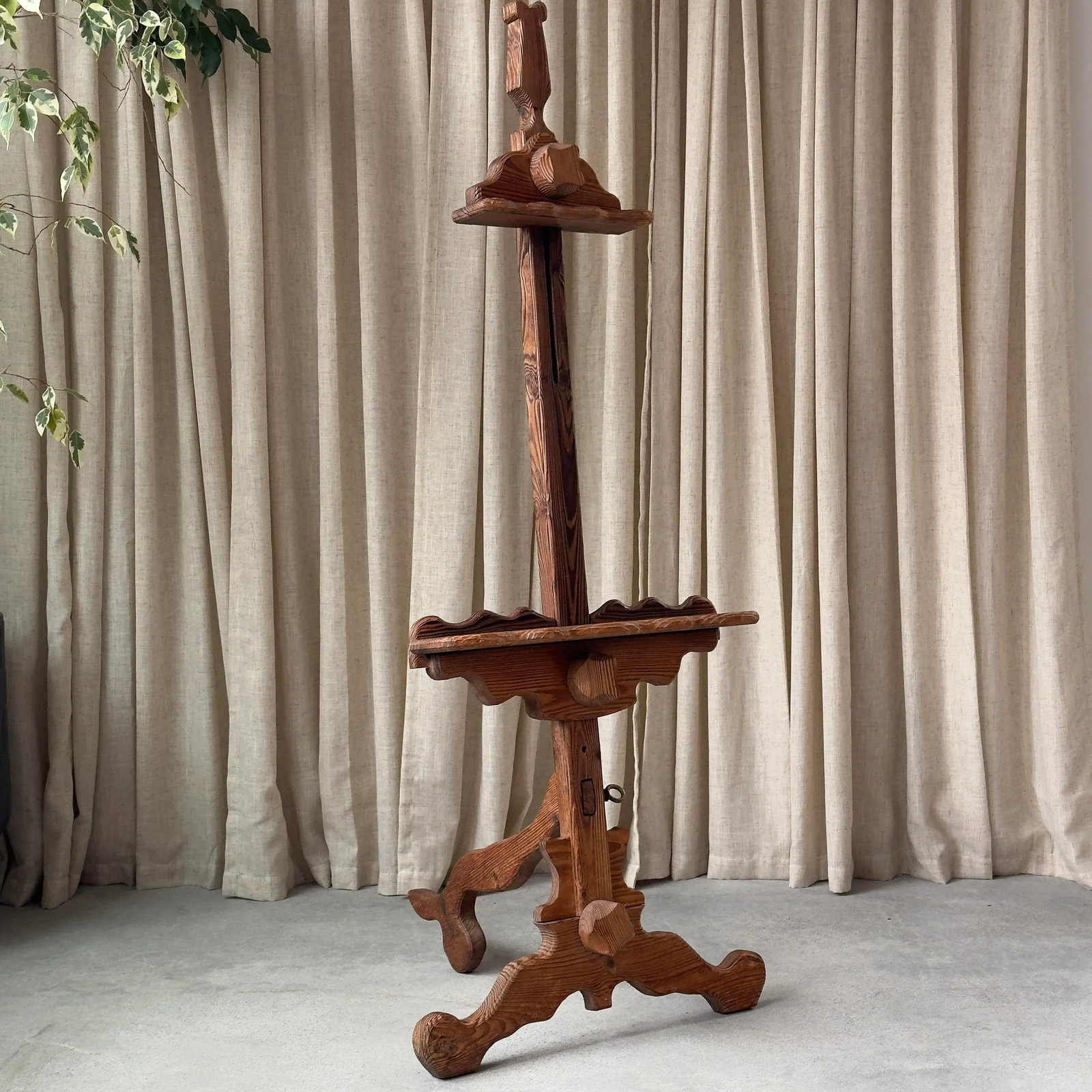 1970s Witco Carved Wood Artist's Easel - 12