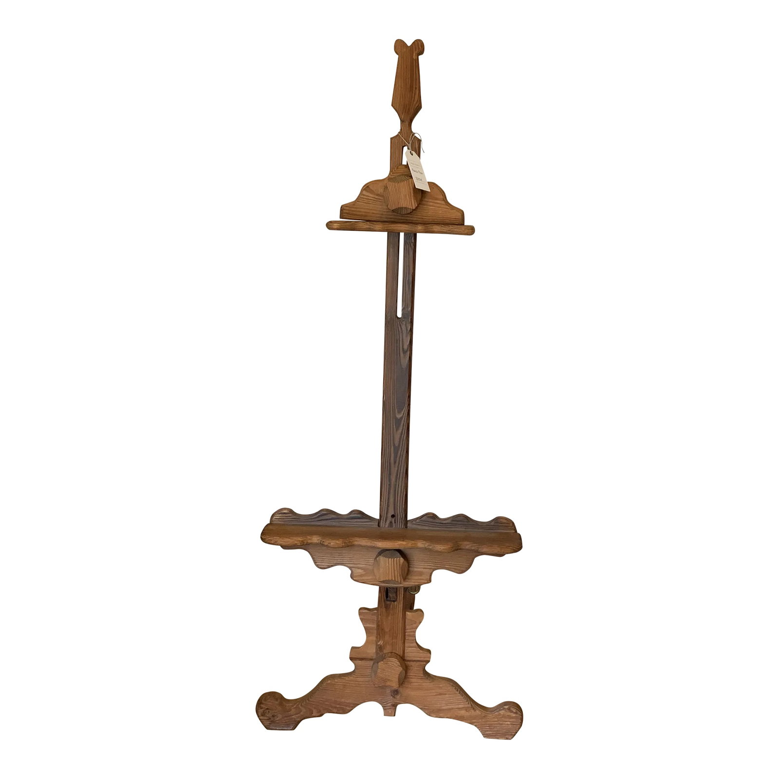 1970s Witco Carved Wood Artist's Easel: Vintage artist's easel hand carved by famed midcentury tiki furniture maker, Witco. Produced in the 1960s/70s. Fully adjustable and collapsable. Excellent vintage condition. Red cedar wood. Tiki