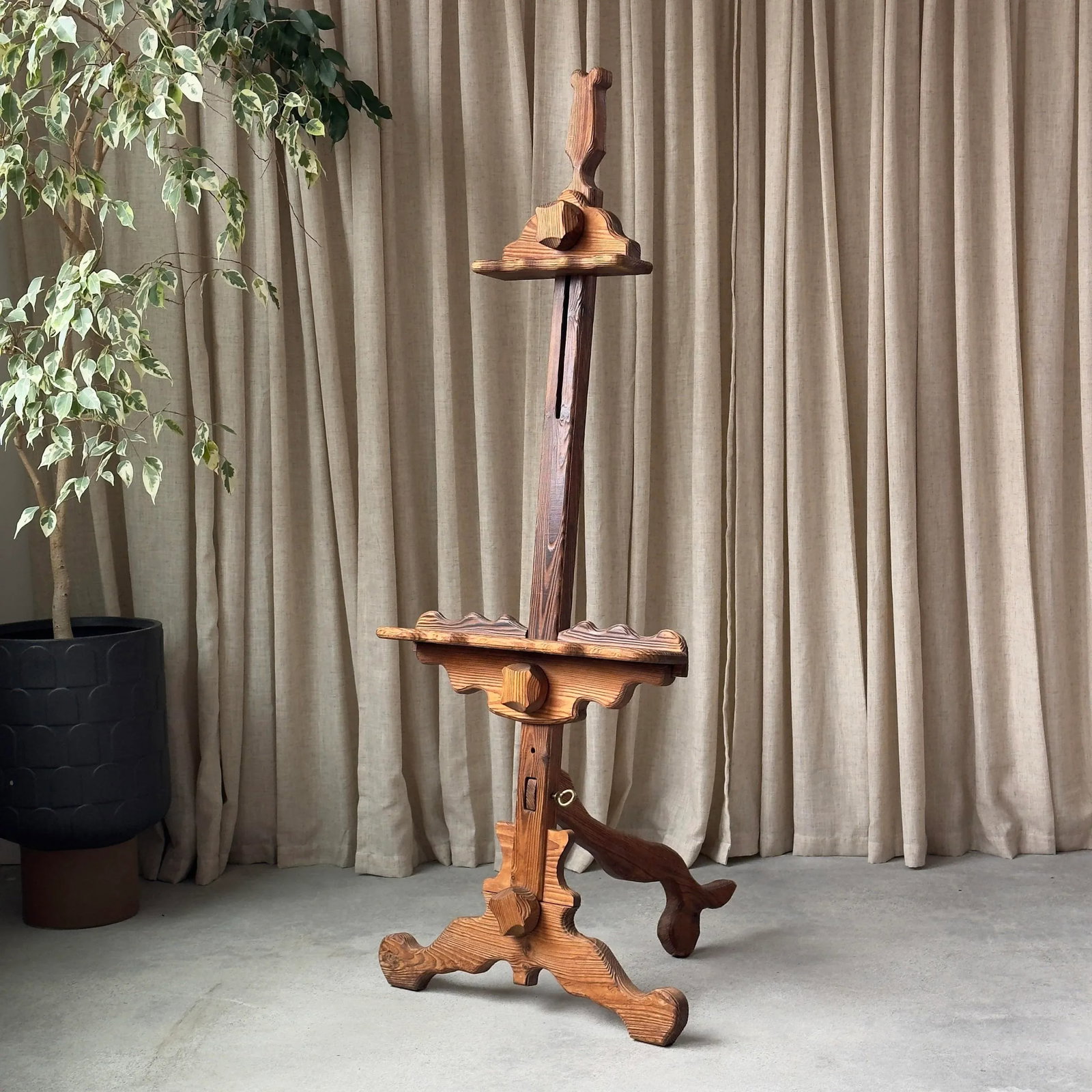 1970s Witco Carved Wood Artist's Easel - 2