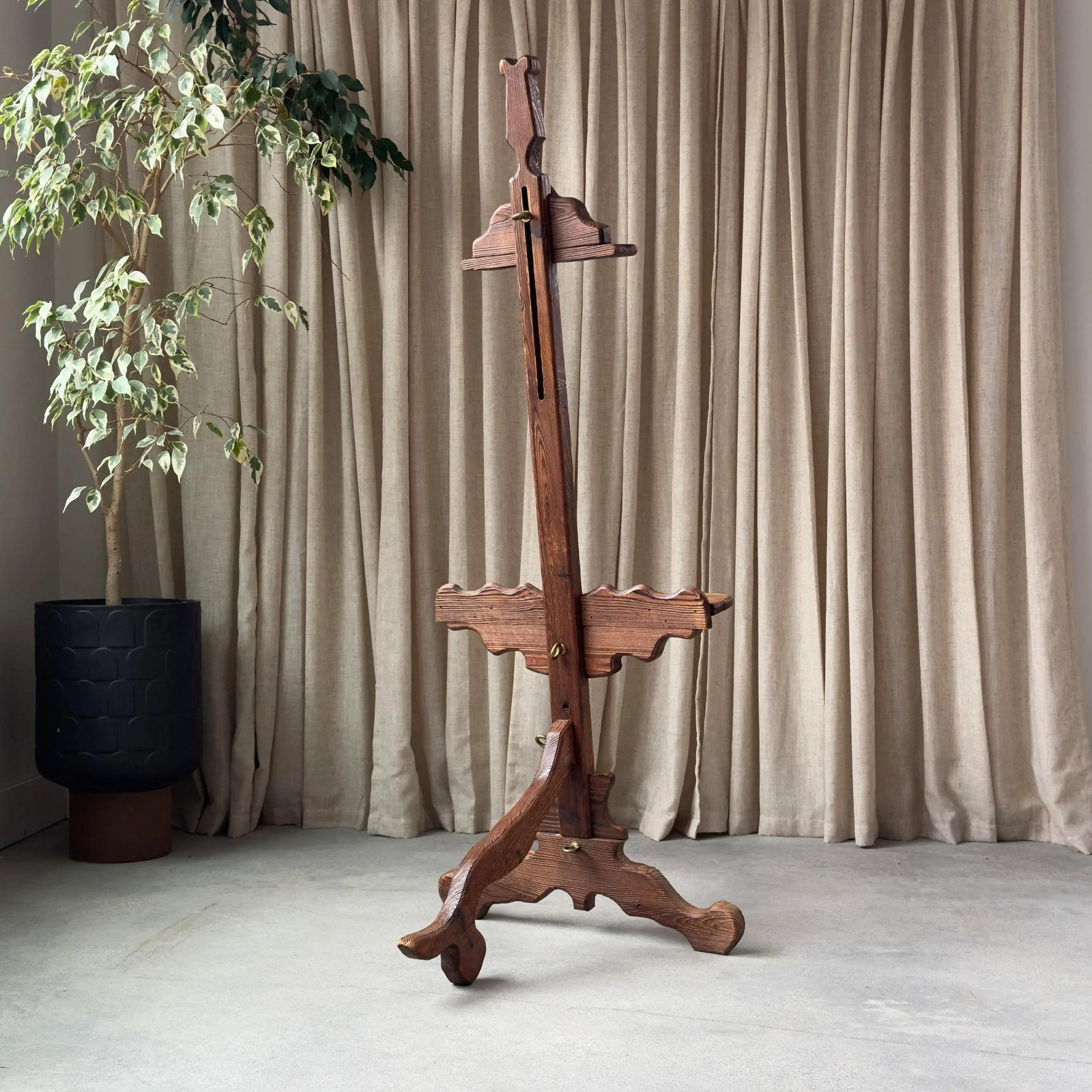 1970s Witco Carved Wood Artist's Easel - 8