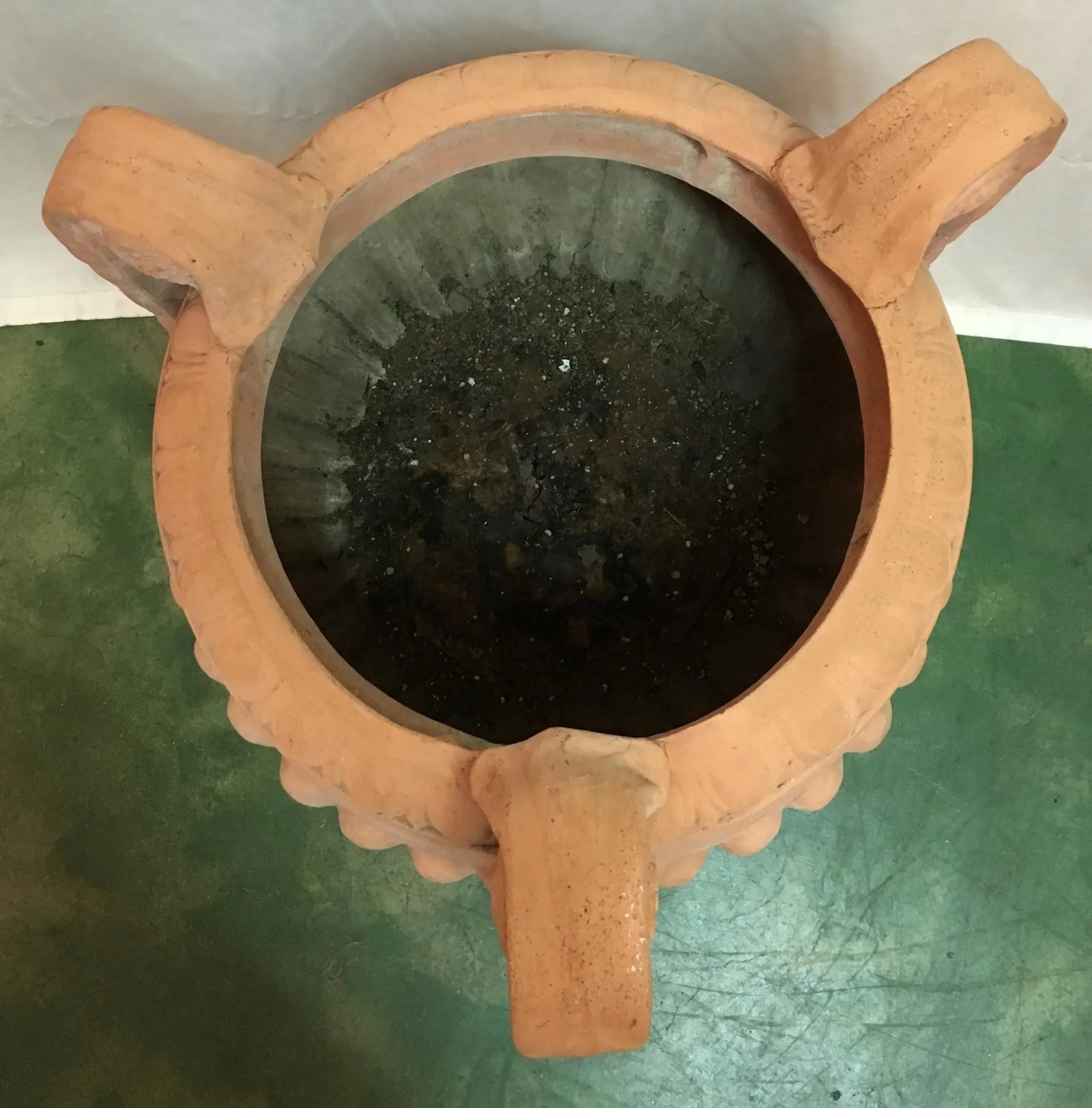 1950s Italian Terra Cotta Urn W/Three Arms - 11
