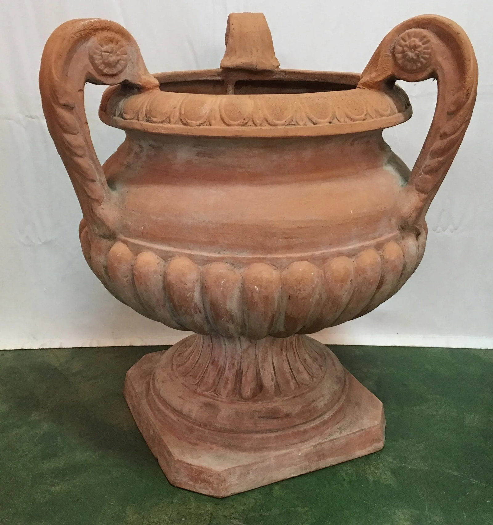 1950s Italian Terra Cotta Urn W/Three Arms - 12