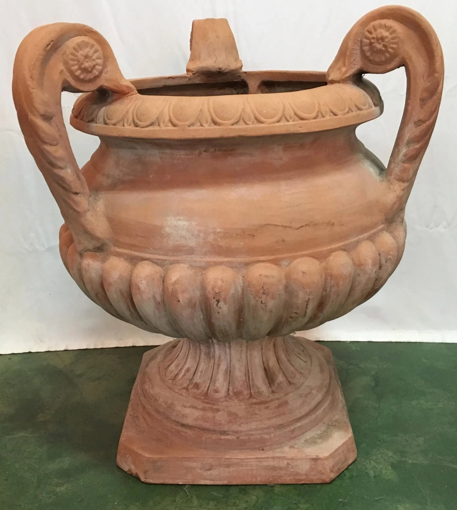 1950s Italian Terra Cotta Urn W/Three Arms - 3
