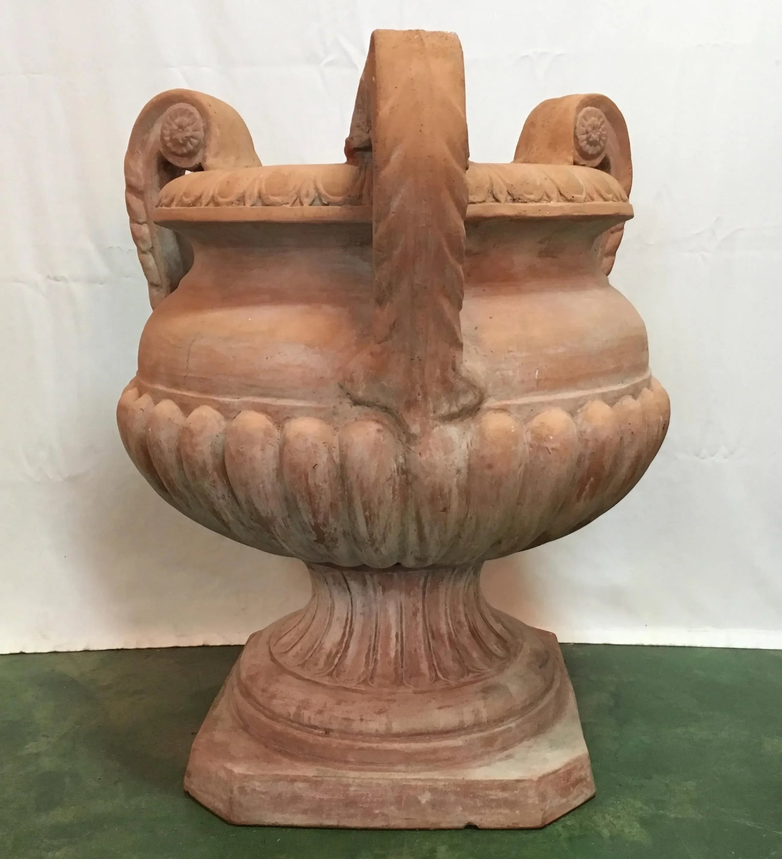 1950s Italian Terra Cotta Urn W/Three Arms - 4