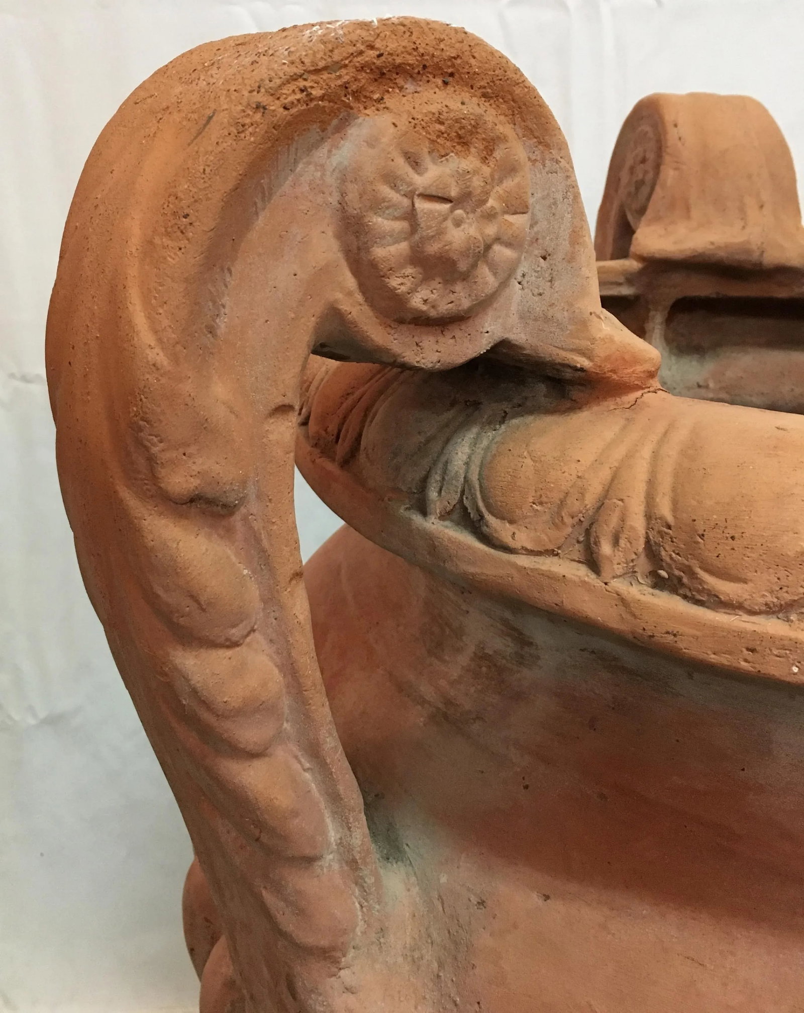 1950s Italian Terra Cotta Urn W/Three Arms - 7
