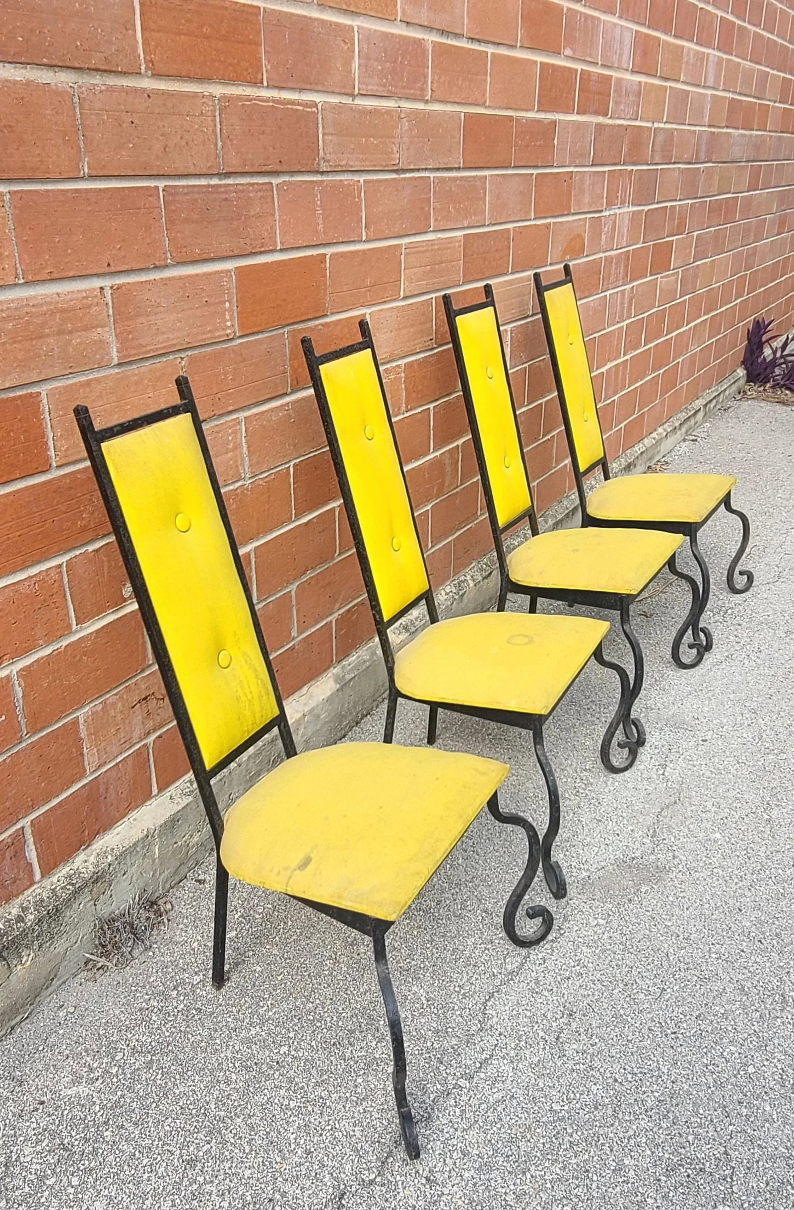 Post Modern Wrought Iron Chairs - Set of 4 - 3