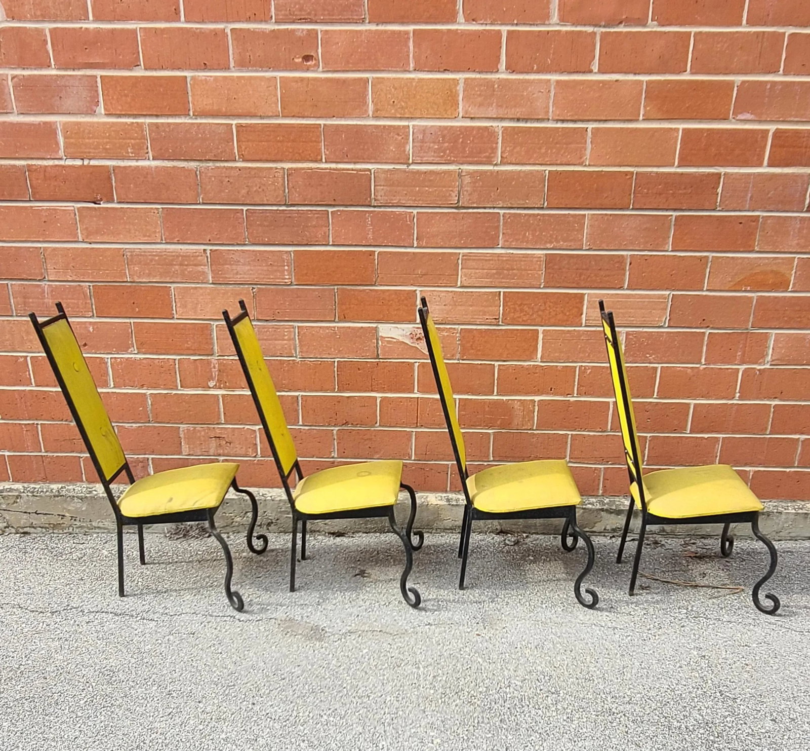 Post Modern Wrought Iron Chairs - Set of 4 - 4