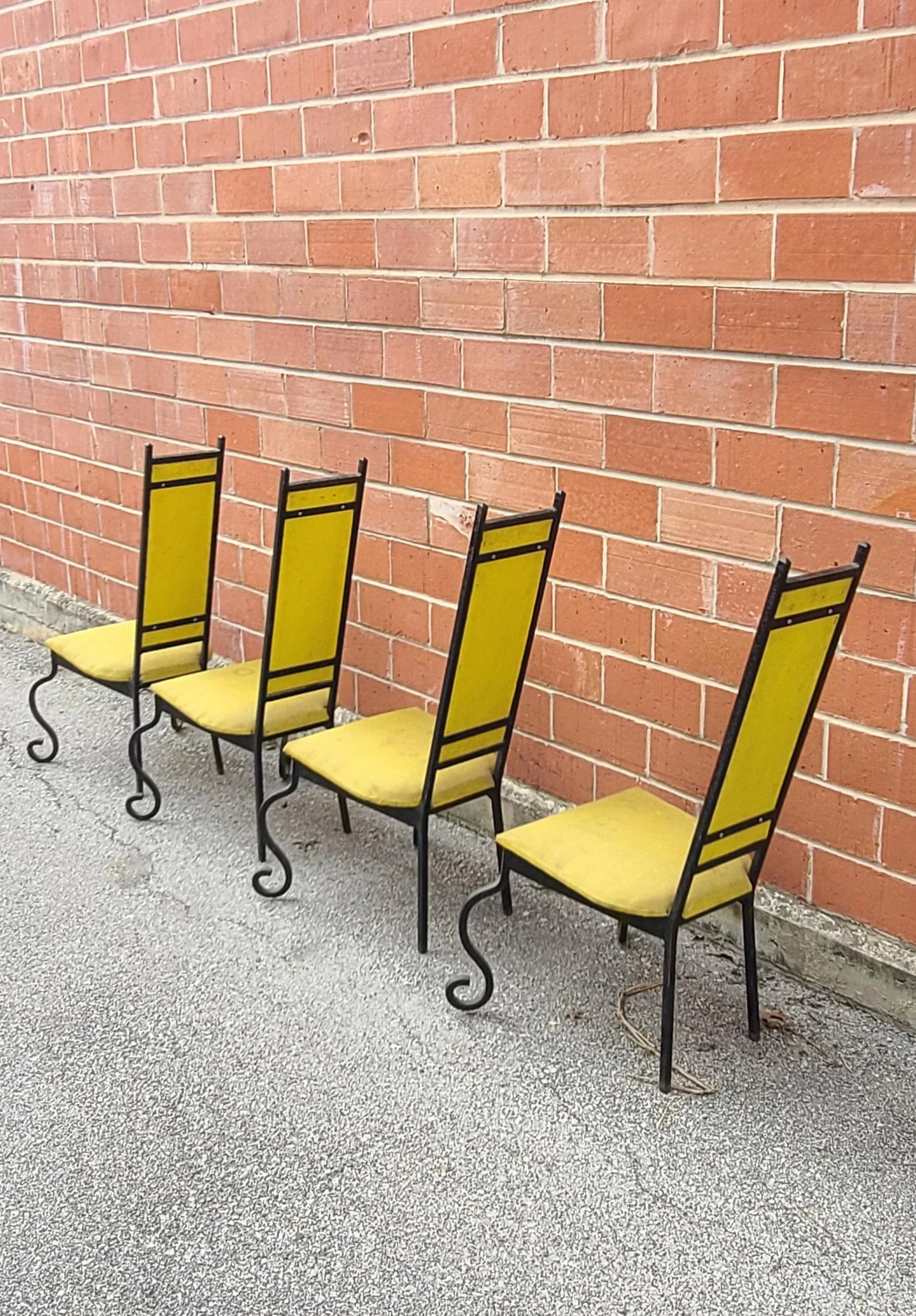 Post Modern Wrought Iron Chairs - Set of 4 - 7