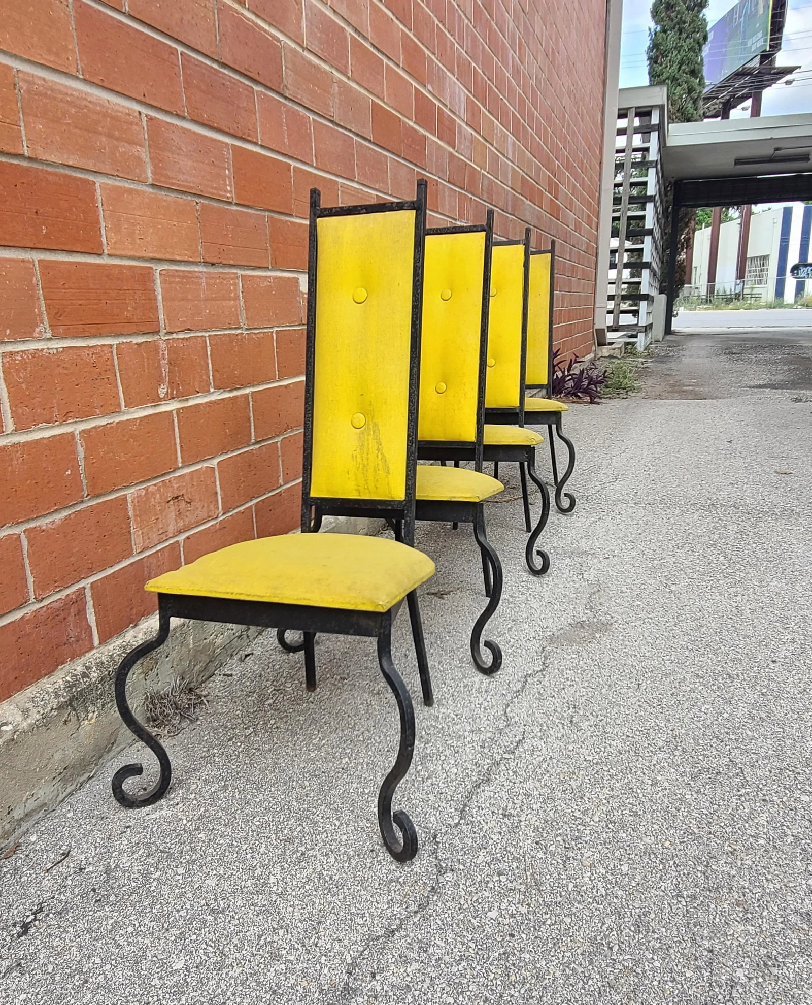 Post Modern Wrought Iron Chairs - Set of 4 - 9