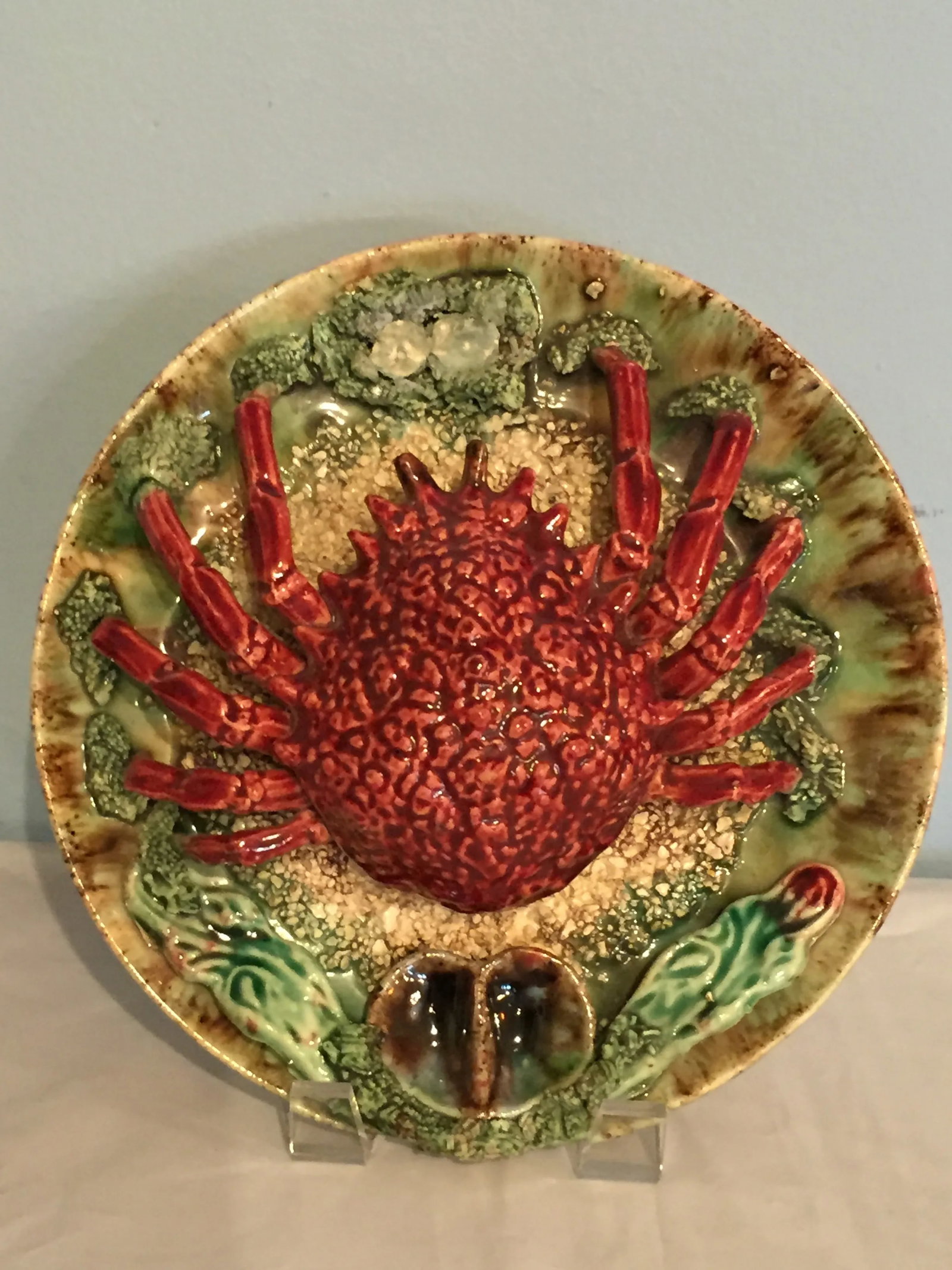 English Majolica Palissy Plate - 2