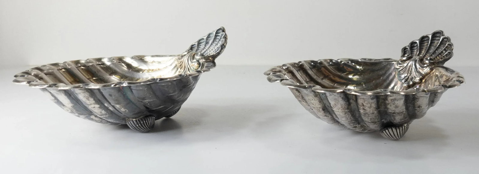 Mid-Century Italian 800 Silver Shell Seashell Shaped Bowls or Dishes - 11