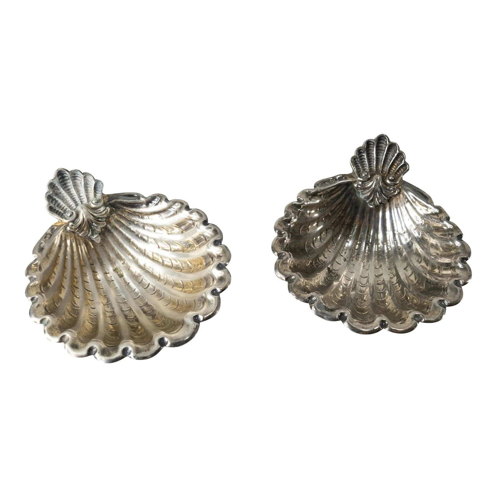 Mid-Century Italian 800 Silver Shell Seashell Shaped Bowls or Dishes (1 of 12)