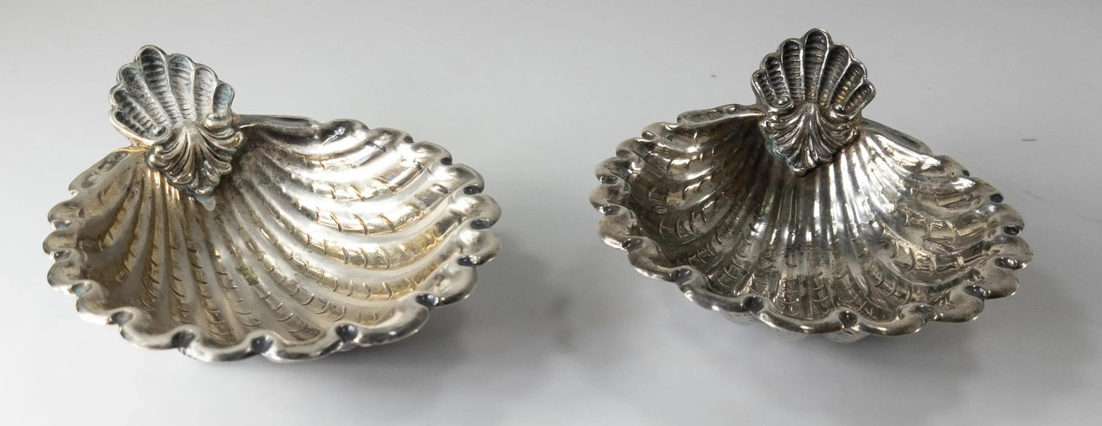 Mid-Century Italian 800 Silver Shell Seashell Shaped Bowls or Dishes - 2