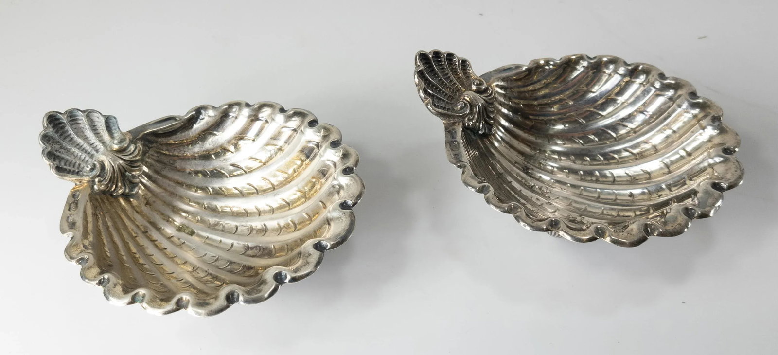 Mid-Century Italian 800 Silver Shell Seashell Shaped Bowls or Dishes - 8