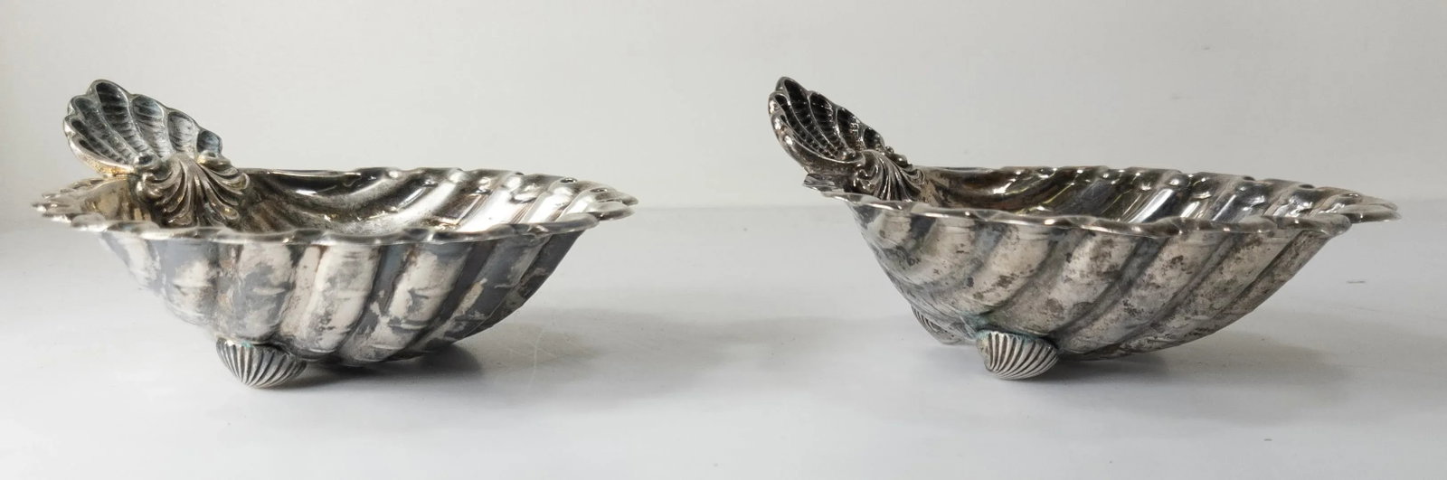 Mid-Century Italian 800 Silver Shell Seashell Shaped Bowls or Dishes - 9