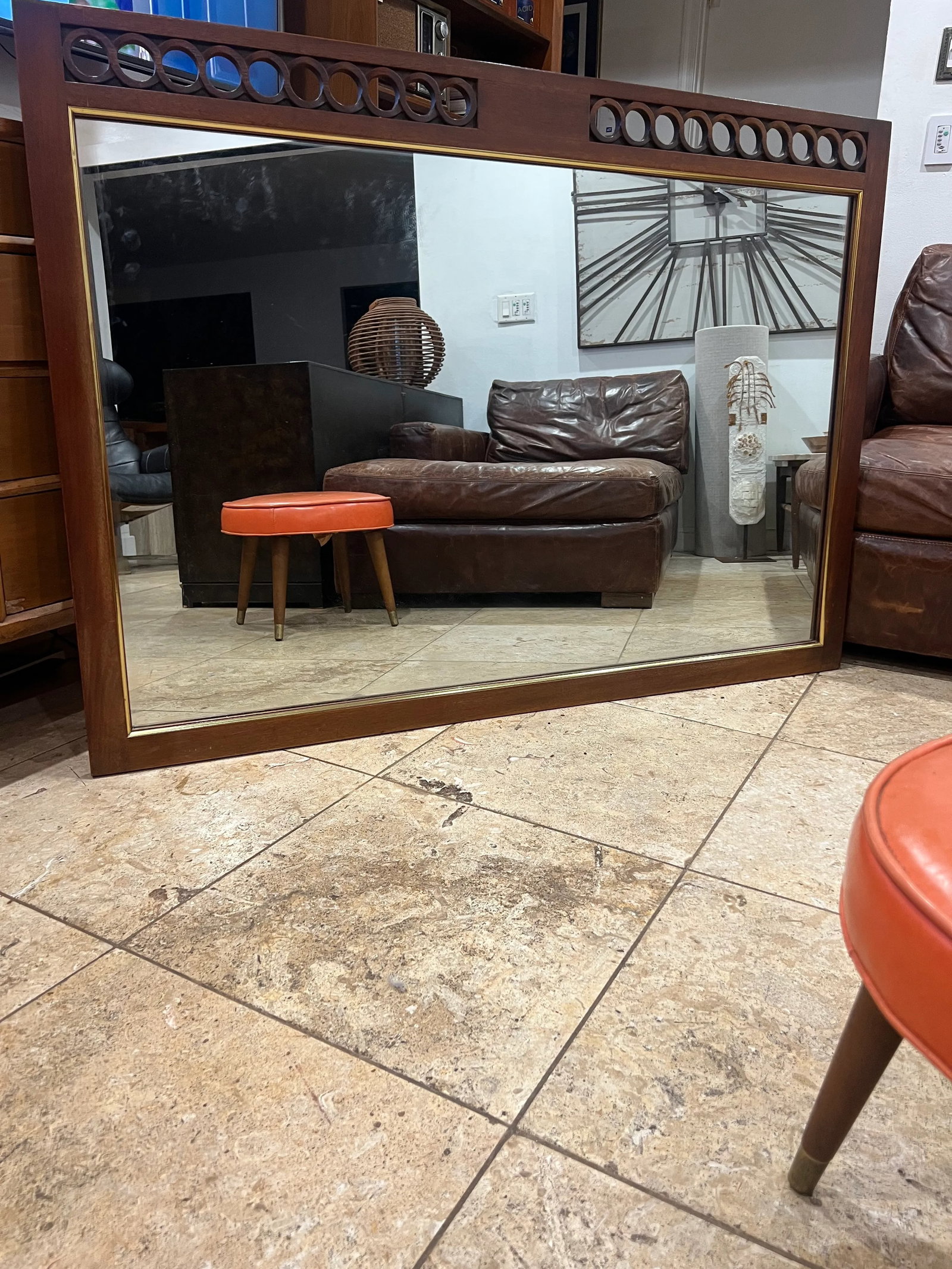 Mid Century Modern Sculpted Mirror by John Stuart - 11