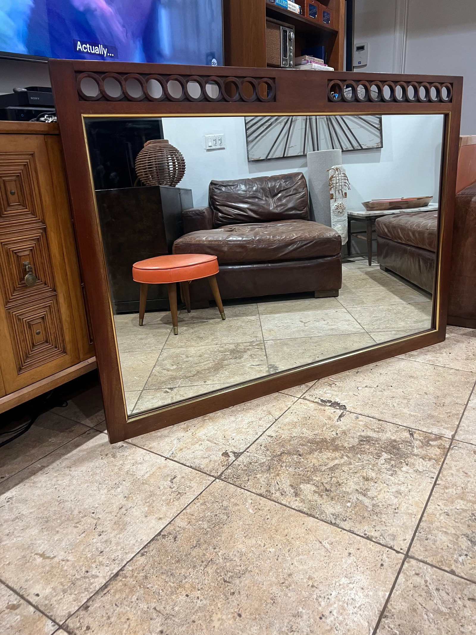 Mid Century Modern Sculpted Mirror by John Stuart - 12