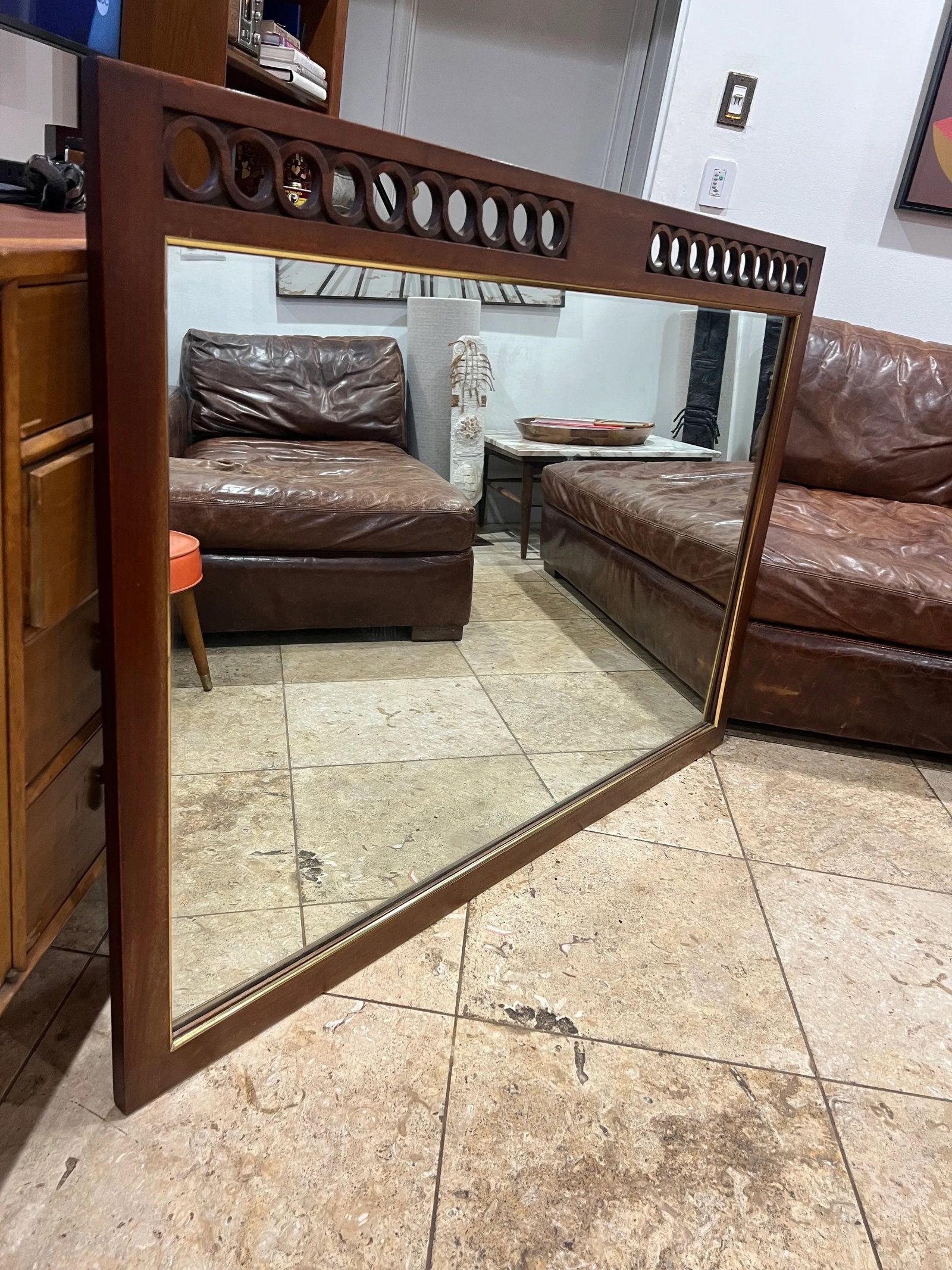 Mid Century Modern Sculpted Mirror by John Stuart - 2