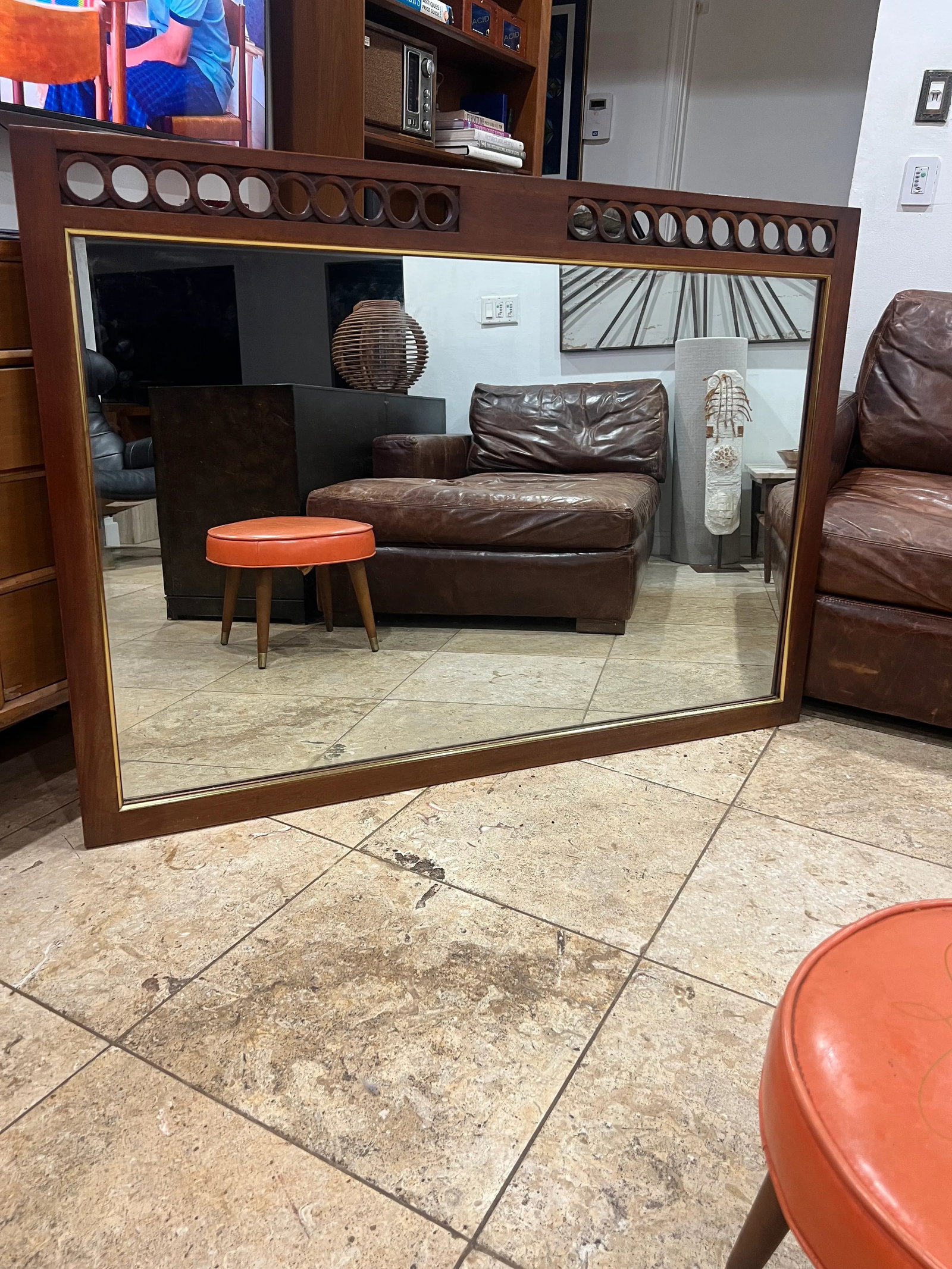 Mid Century Modern Sculpted Mirror by John Stuart - 5